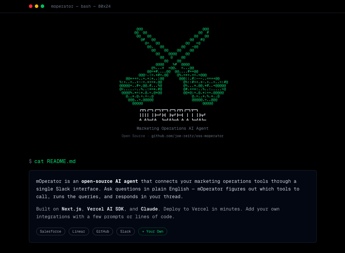 mOperator CLI + Slackbot Agent